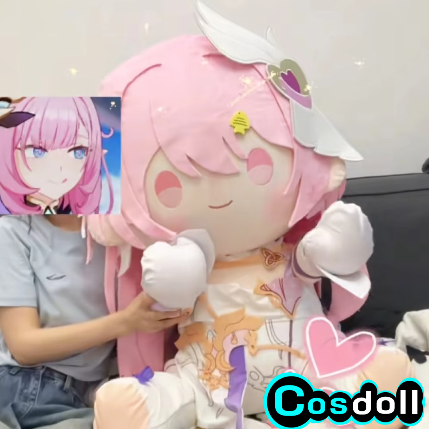 Soft Plush Doll - 80cm ホンカイインパクト3 エリシア ぬいぐるみ 綿入れ人形 服付き
