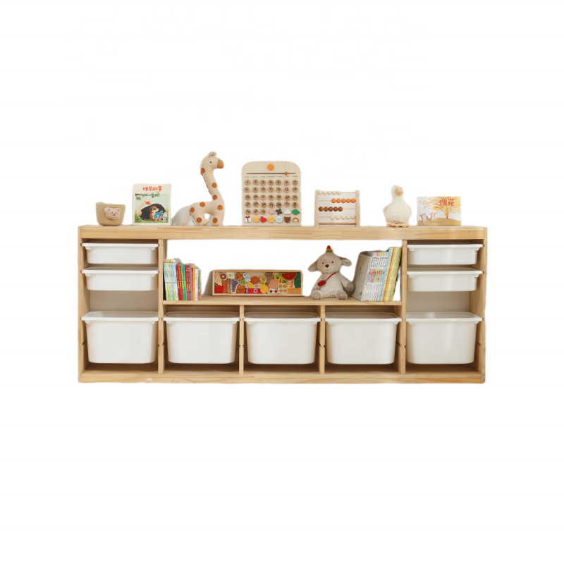 Kids Toys Drawers - 木製ベビー家具 保育園用棚 子供のおもちゃ 本収納キャビネット 大容量引き出し収納キャビネット