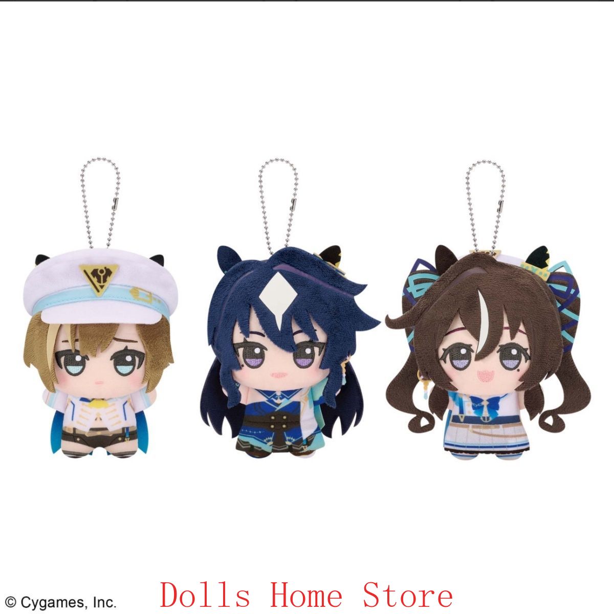 Soft Plush Doll - 本物の10cmアニメ「ウマ娘」ヴィヴロス・シュヴァル・グラン・ヴェルキシーナ」コスプレミニぬいぐるみキーホルダー、柔らかいぬいぐるみ吊り下げ飾り