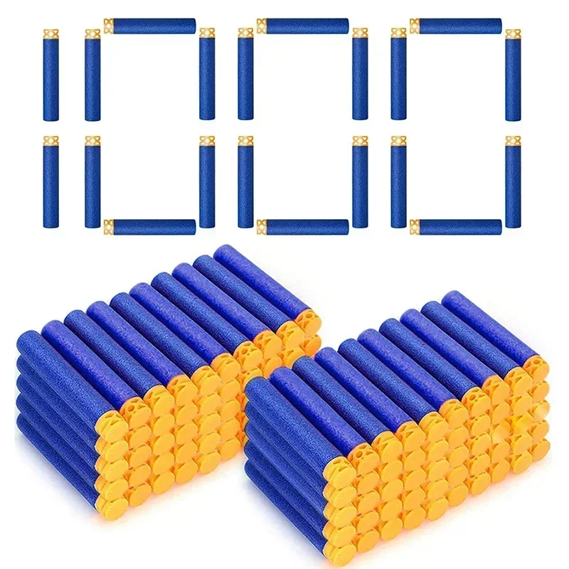 Foam Dart Gun - HOT1000-50個 ブルー中空ダーツ リフィルフォーム弾丸 弾薬 ナーフ N-ストライク