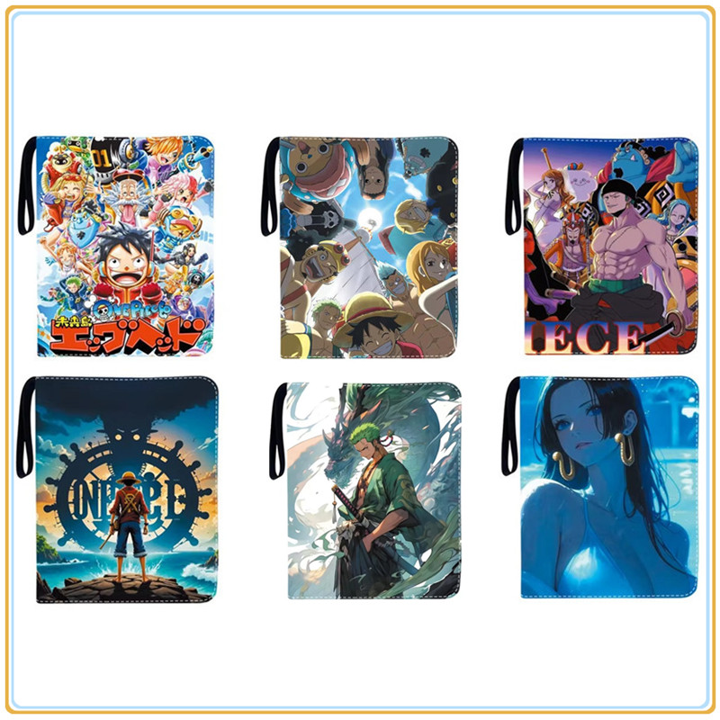 Kids Zipper Toys - 400/900 個 4/9 ポケットアニメワンピースルフィゾロカードブックジッパー Pu レザーカードバインダーディスプレイゲームコレクションカード子供のおもちゃ