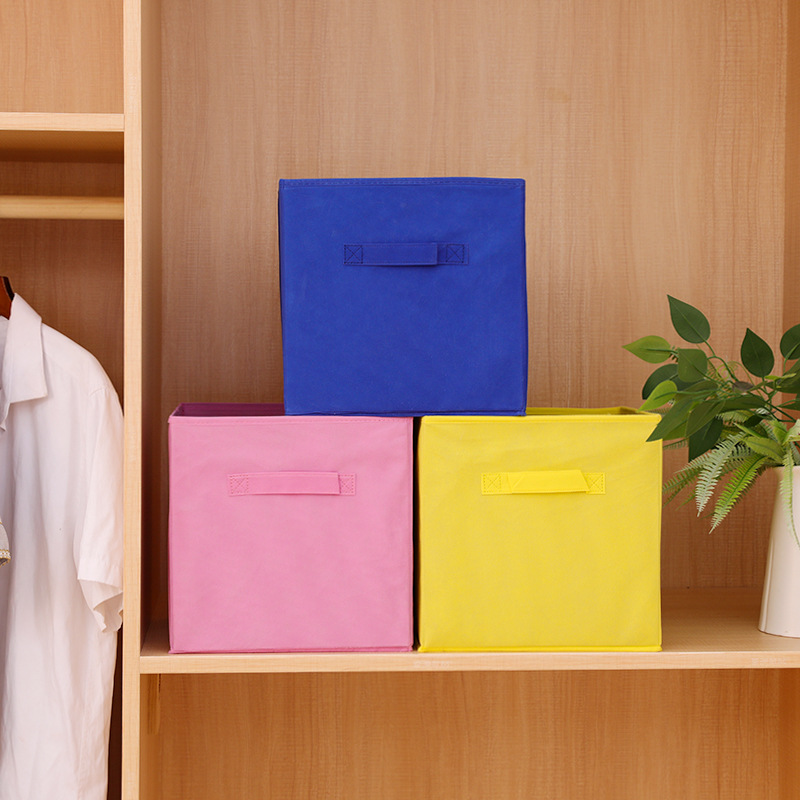 Kids Toys Drawers - キューブ型不織布収納ビン 折りたたみ式収納ボックス 家庭用品 子供のおもちゃ収納オーガナイザー キャビネット引き出し整理