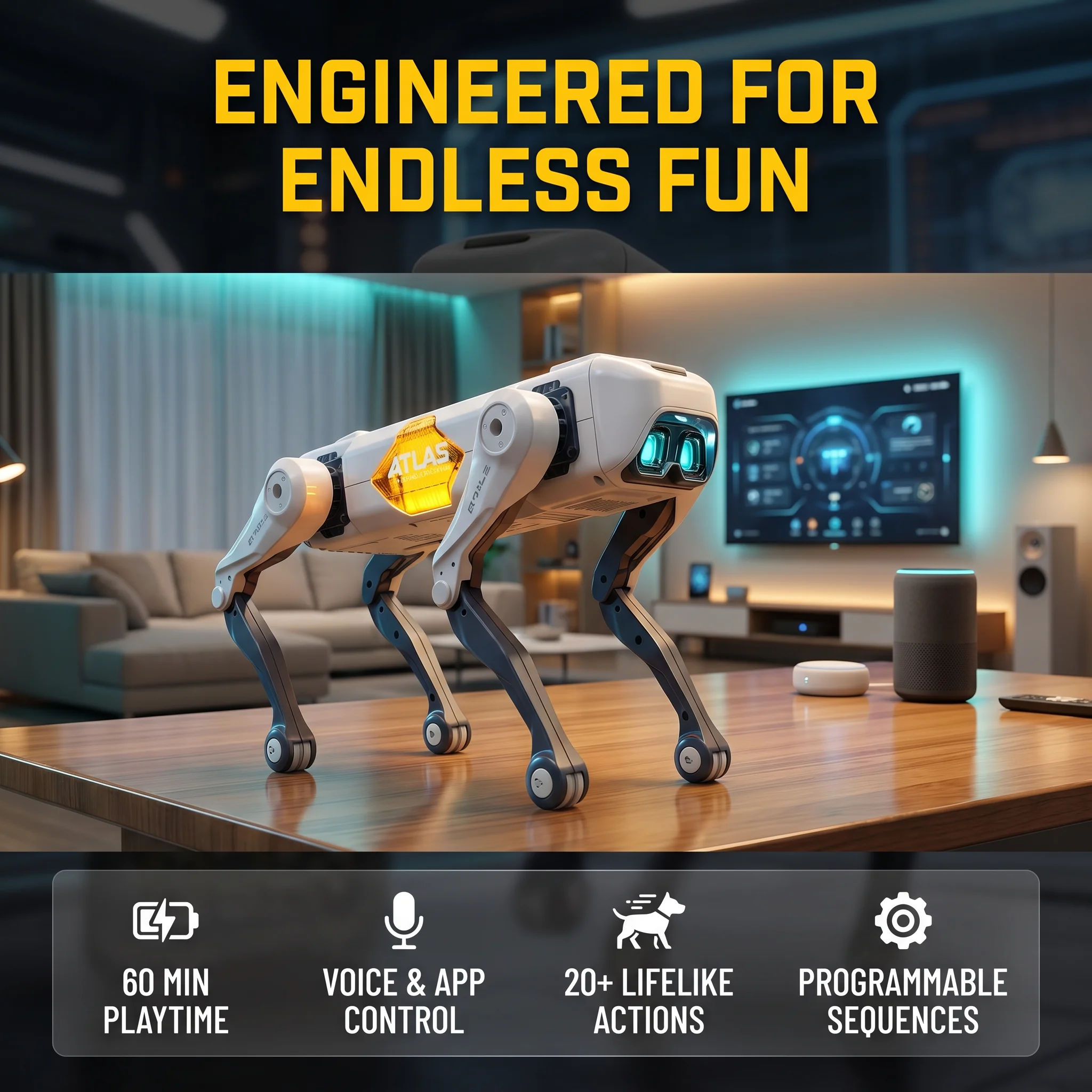 Kids Toys Young - AIスマートロボット犬、音声＆アプリ制御、プログラミング、ダンス、歌、1200mAhバッテリー搭載、子供向けギフト＆コンパニオン