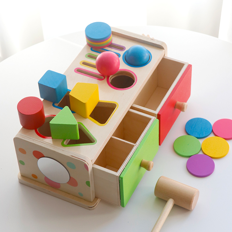 モンテッソーリ木製分類スタッキングおもちゃ 子供用引き出しボ - Kids Toys Drawers のレビューと価格