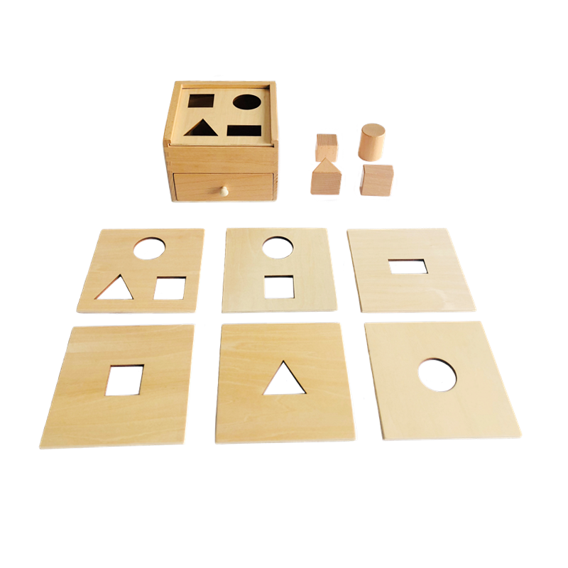モンテッソーリ教育学習玩具 木製幾何学ボックス 引き出し付き - Kids Toys Drawers のレビューと価格