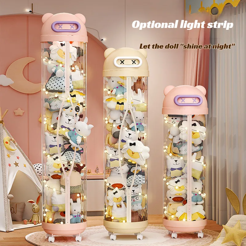 大容量ぬいぐるみ収納バケツ（ホイール付き）透明収納バケツジッ - Kids Zipper Toys のレビューと価格