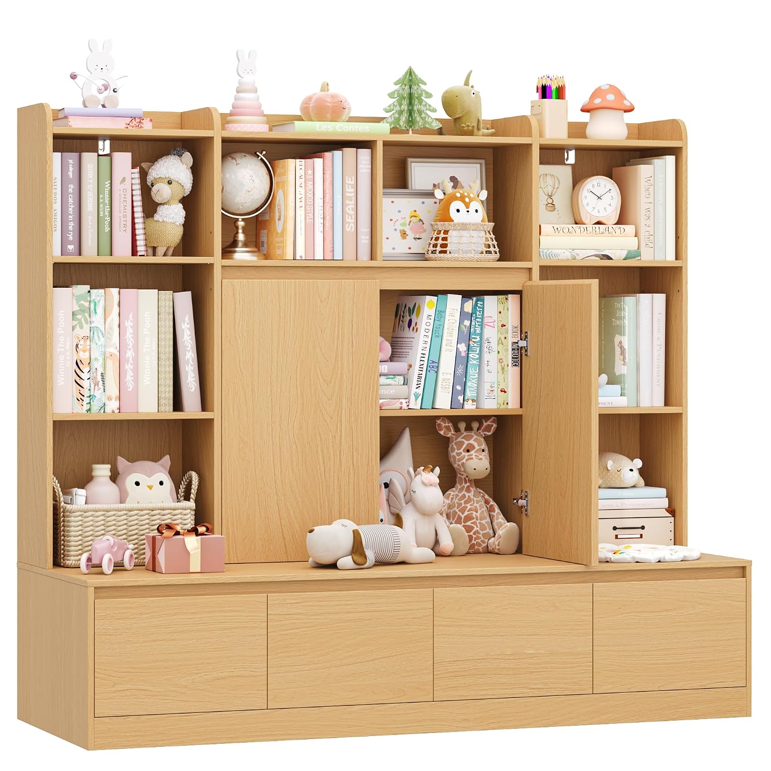 54インチ子供用本棚収納オーガナイザー、読書スペース付きベン - Kids Toys Drawers のレビューと価格