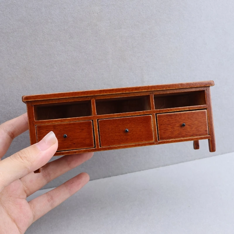 1/12 ドールハウステレビキャビネット木製引き出し収納子供 - Kids Toys Drawers のレビューと価格