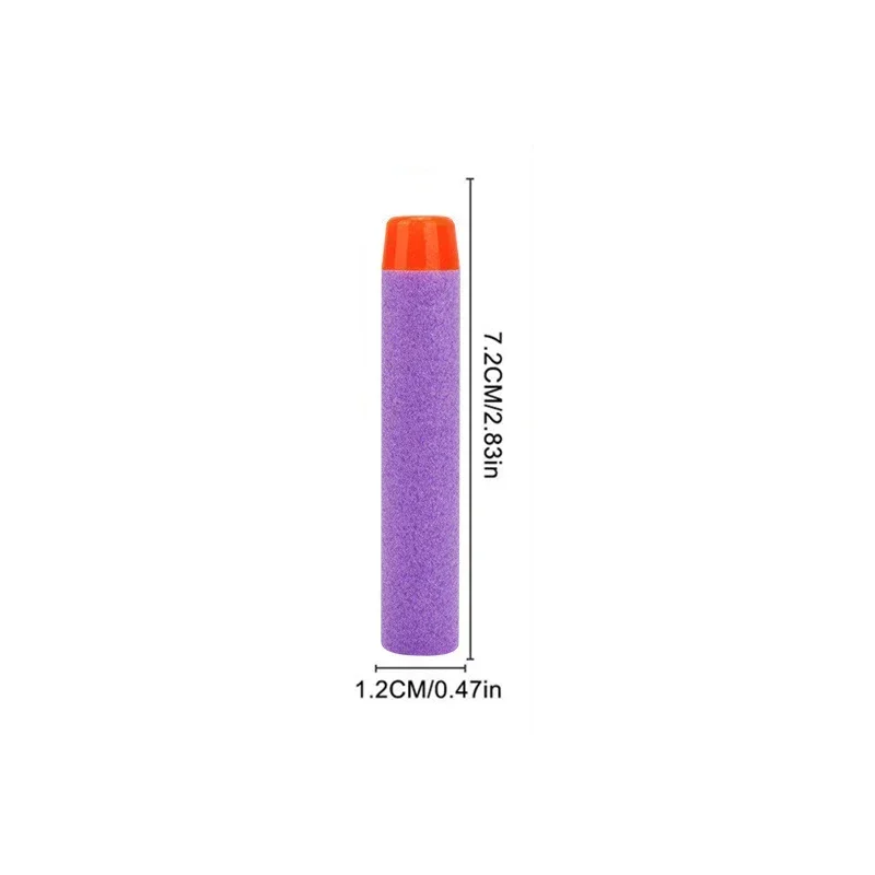 23KPurple ソリッドラウンドヘッド弾丸 7.2 セン - Foam Dart Gun のレビューと価格