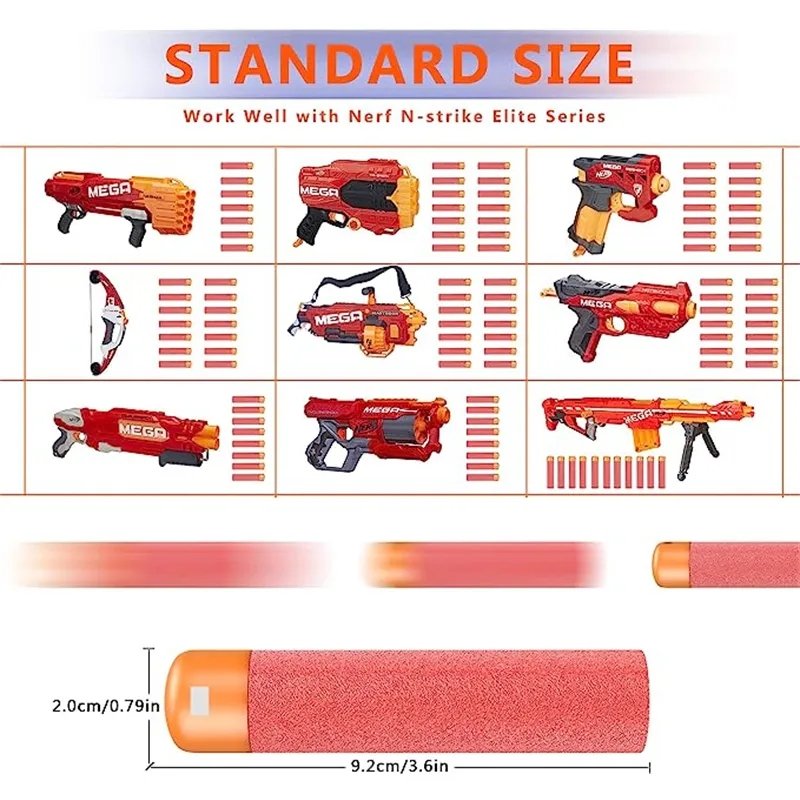 メガダーツ 30 個詰め替えパック ナーフ N-ストライク  - Foam Dart Gun のレビューと価格