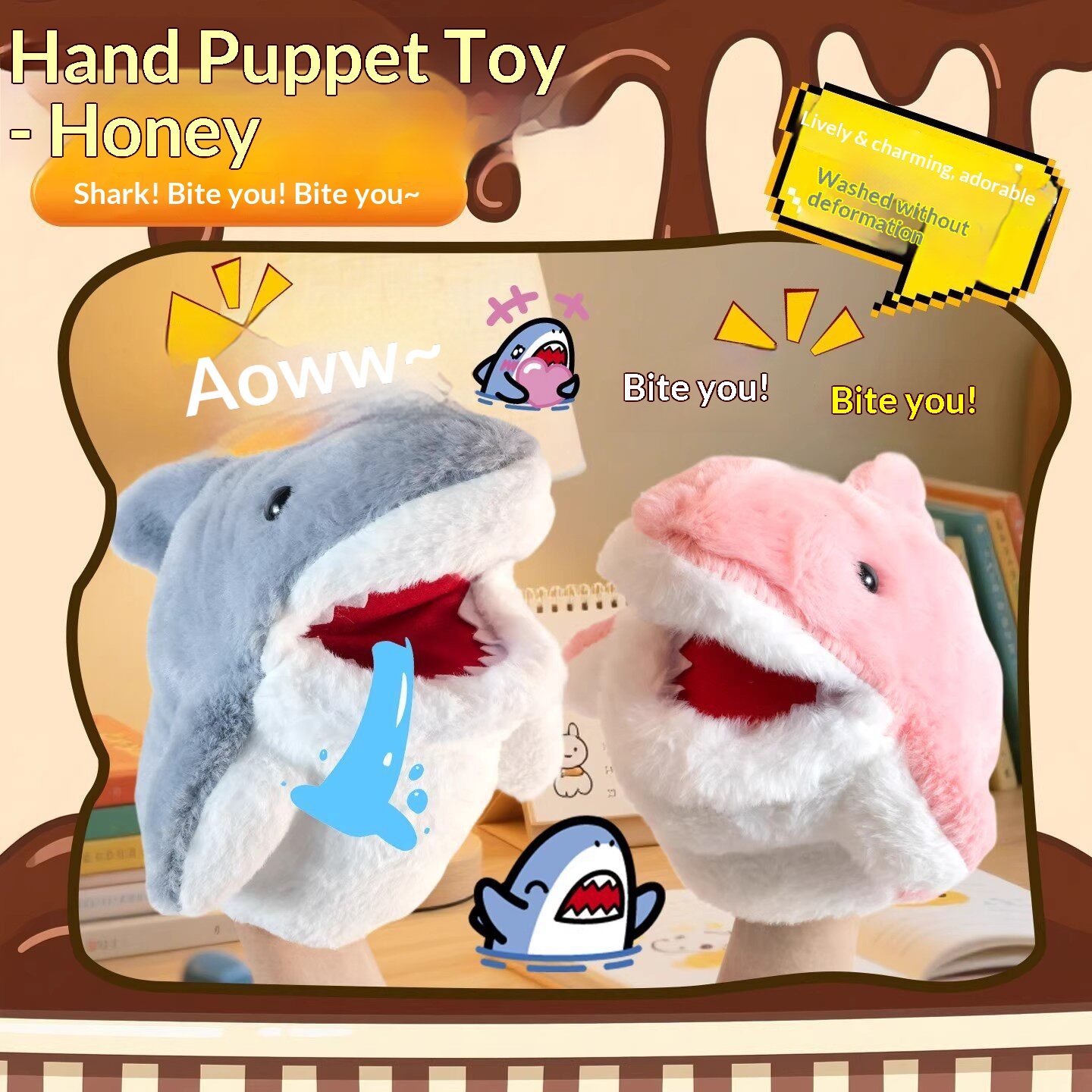 サメハンドパペットぬいぐるみサメアームグローブおもちゃ面白い - Soft Plush Doll のレビューと価格