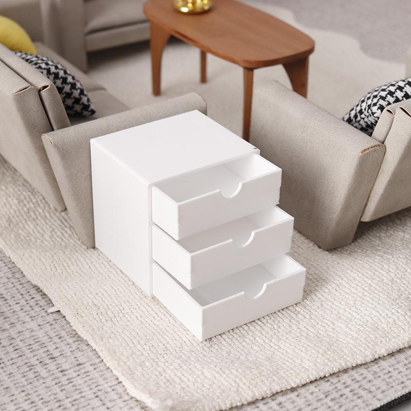 木製ドールハウス本棚 引き出し付き 1:12 ミニチュア収納 - Kids Toys Drawers のレビューと価格
