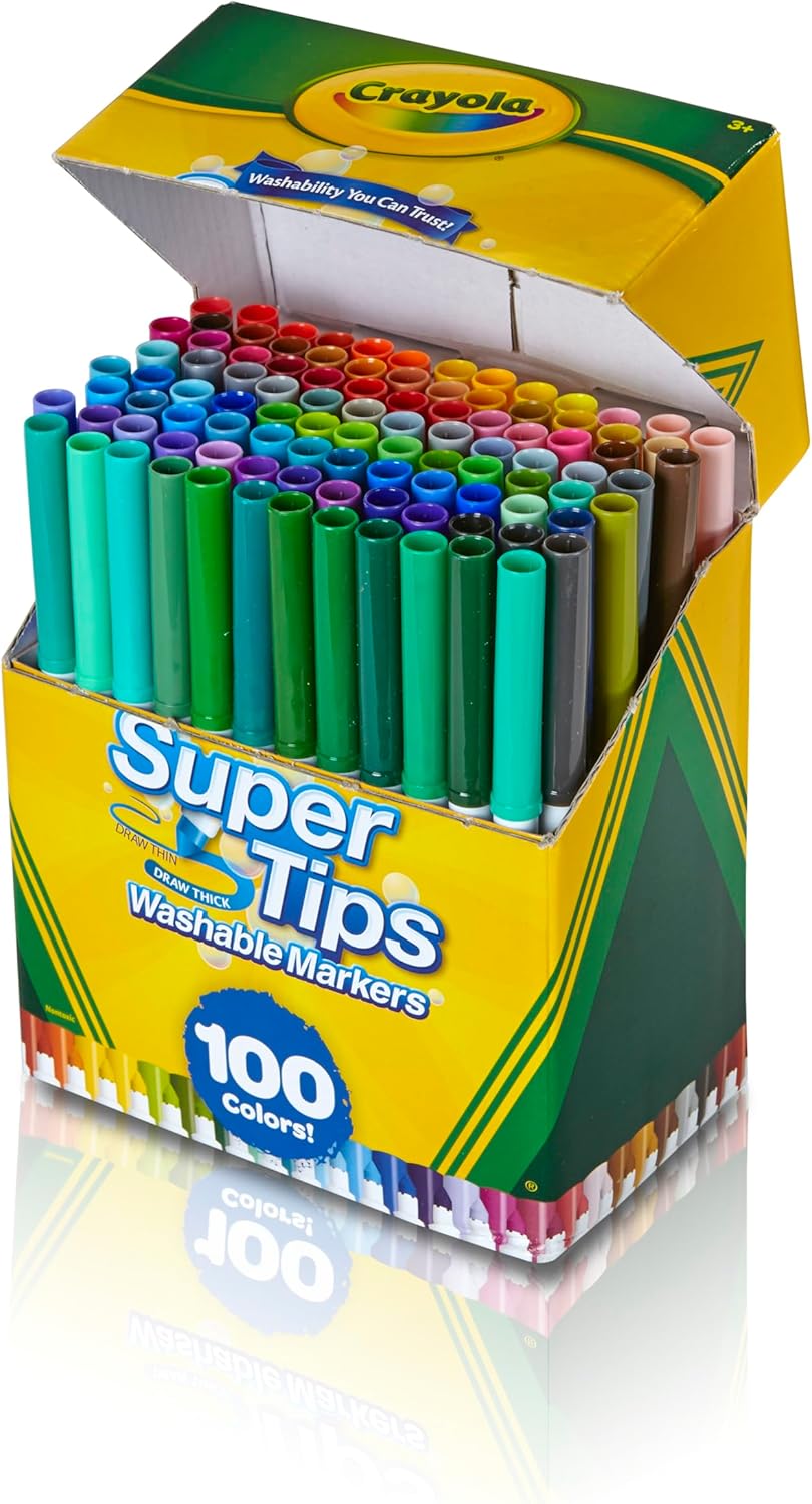 クレヨラ スーパーチップス マーカーセット 100色入り 洗 - Crayola Art Supply のレビューと価格