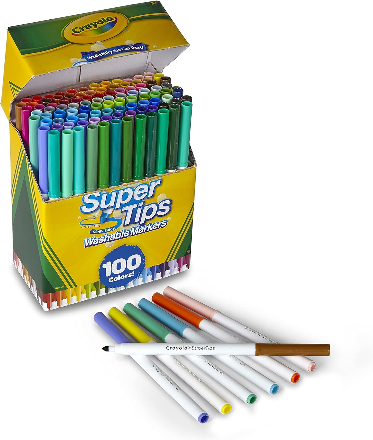 クレヨラ スーパーチップス マーカーセット 100色入り 洗 - Crayola Art Supply のレビューと価格