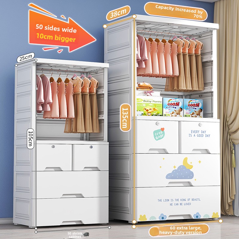 子供用プラスチック製おもちゃ収納キャビネット、ダブルドア付き - Kids Toys Drawers のレビューと価格