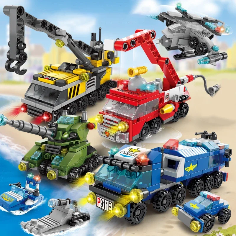 子供のための消防車のビルディングブロック,警察のトラック,エ - Lego Set City のレビューと価格