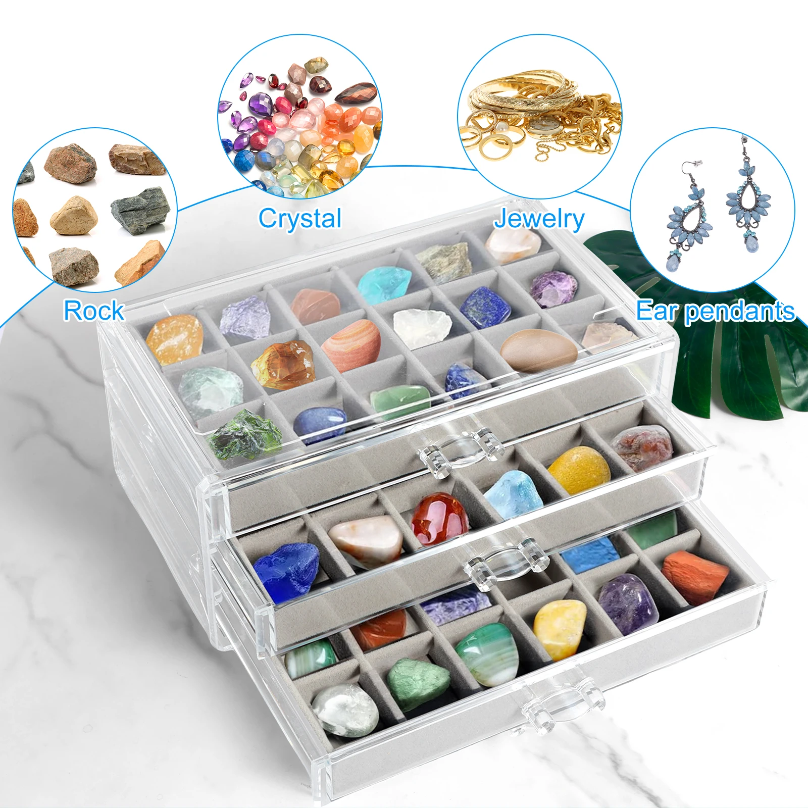 ロックディスプレイケース 3引き出し ロックコレクションボッ - Kids Toys Drawers のレビューと価格